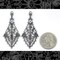 Antiqued Silver Plated Brass Long Filigree Wrap - Set of Two - XXX - S-W04